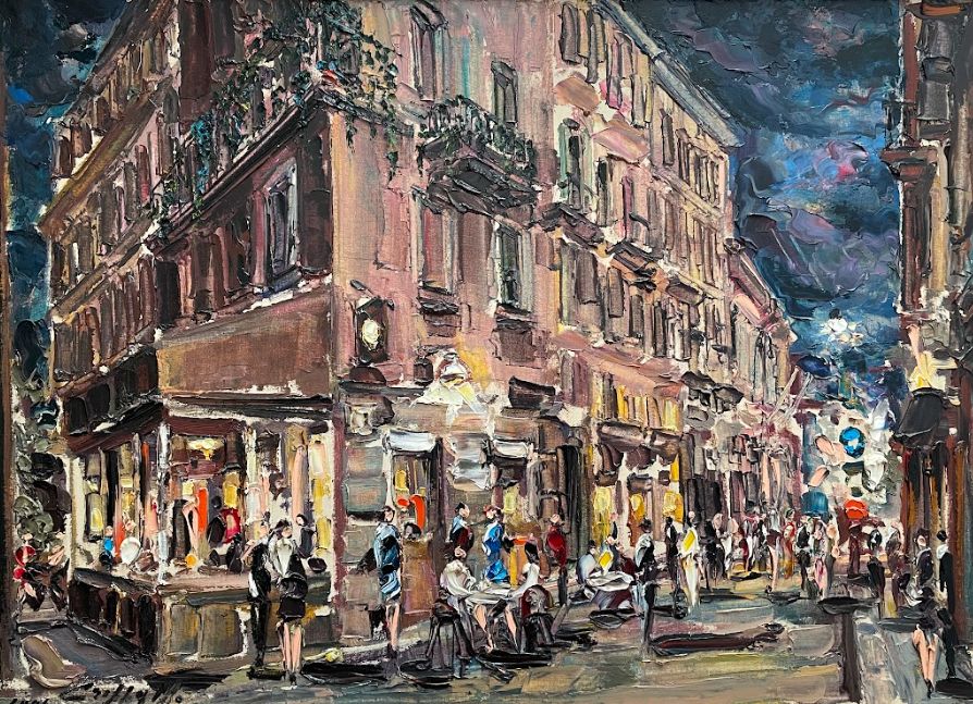 Milano, Corso Buenos Aires Marco Crippa Oil On Canvas, 60% OFF
